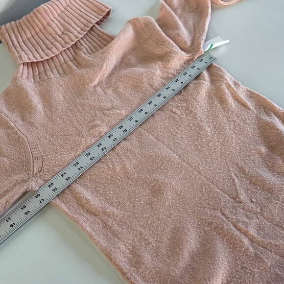 BP Sweater Womens XX Small Pink Adobe Longline Turtleneck Tunic‎ Cozy Knit - Picture 7 of 9